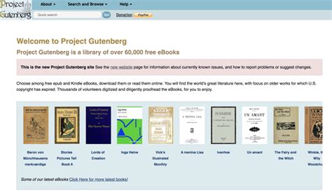 project of gutenberg|the gutenberg project website.